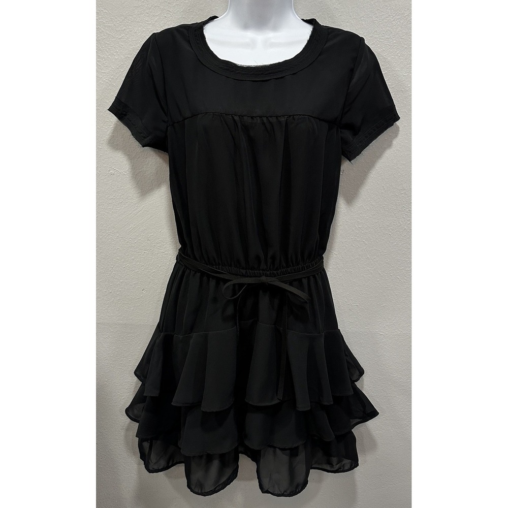 Converse All Star Dress Womens/Youth Size Large Black Ruffles Lined Waist Tie